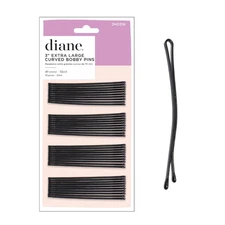 40 Pcs Curved Jumbo Black Bobby Pins 3" Extra Large Hair Clips Strong Hold