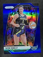 2024 Panini Prizm WNBA #43 Satou Sabally Blue Prizms #/199 SN Dallas Wings