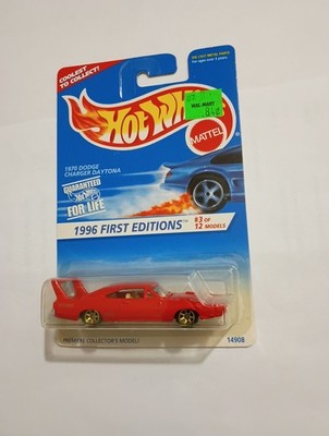 1996 Hot Wheels First Editions 1970 Dodge Charger Daytona W/Crease & Yellow Blis