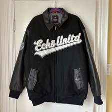 Vintage Ecko Unlimited Mens XL Black Leather ...