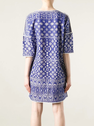 Isabel Marant Etoile Femmes beverly Brodé Bleu Blanc Robe Tunique XL 42 - Photo 5 sur 20
