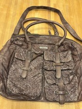 JOSUAL  Damen  Handtasche crossover Leder geflochten braided NEU Etikett 139€