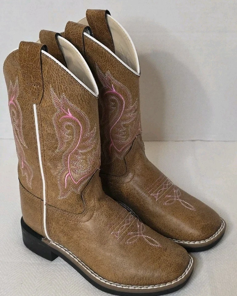 Bota Western Shyanne Madison Imitación Cuero Puntera Cuadrada Niñas Rosa Talla 12 D Foto 2 de 4