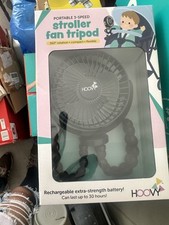 Hoovy Portable 3-Speed Stroller Fan Tripod with Rechargeable Battery