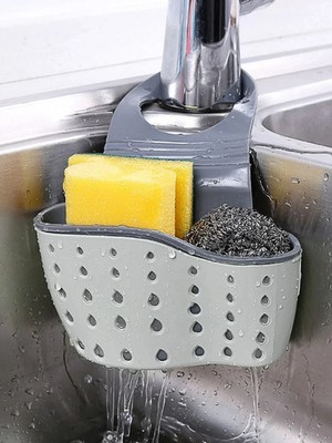 Küche Hängende Aufbewahrung Abfluss Spüle Organizer Regal Schwamm Caddy Halter Kunststoff ***
