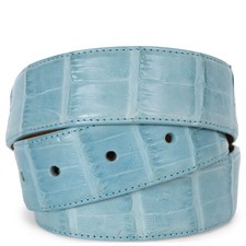 73024 auth KIESELSTEIN-CORD light blue MATTE CROC Belt Strap Sz 5