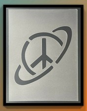 Peace Sign Wall Art Reusable Plastic Stencil for DIY Crafts - StencilAir