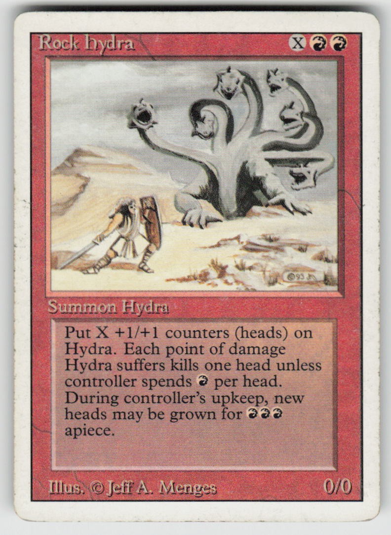 Rock Hydra Rare Revised Edition MTG Heavily Played 1994
