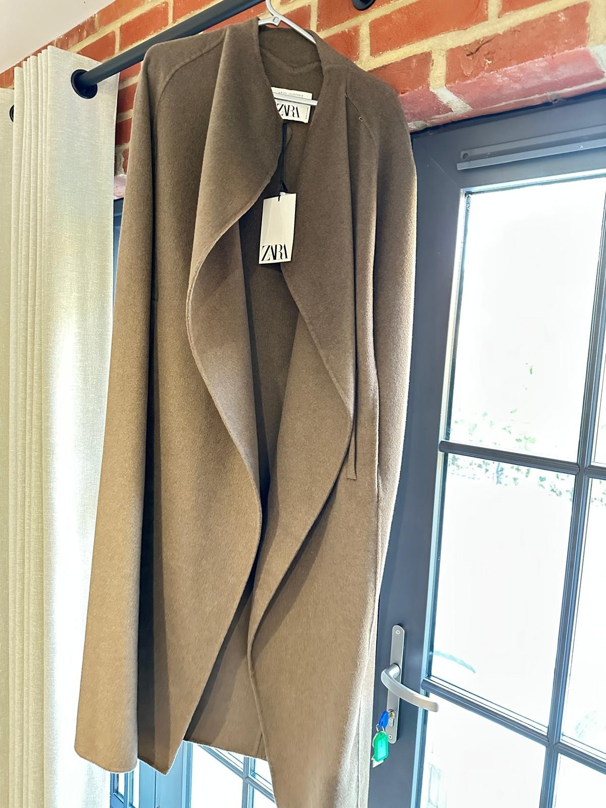 Zara Double Faced Wool Cape Overcoat
