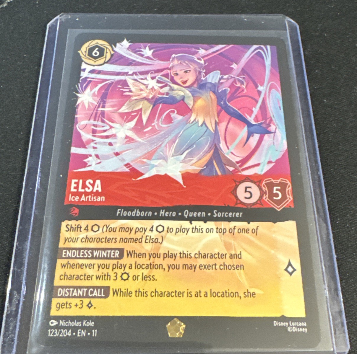 2026 Disney Lorcana Winterspell EN-11 Elsa 123/204 Regular