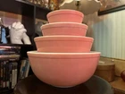 Vintage Pyrex Mixing Bowl Complete Set~ #401-404