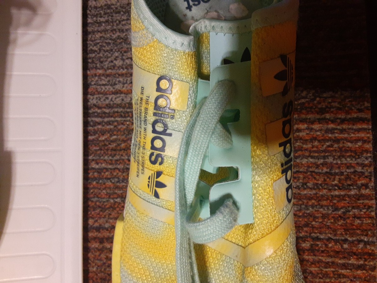 Size 11 - adidas NMD R1 White/Yellow for sale online | eBay