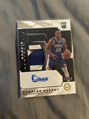 /15 2021-22 Panini Black Charles Bassey Rookie Patch Auto rpa 76ers