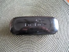BEBE black glossy clam hardshell eyeglass case
