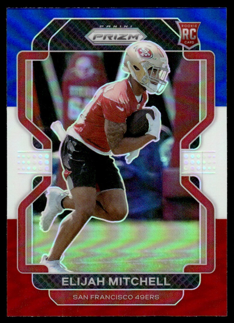 2021 Panini Prizm Rwb Elijah Mitchell Rookie San Francisco 49ers #399