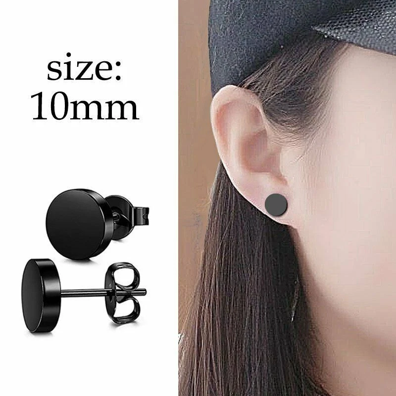 PACK 16 Pendientes Tachuelas Acero Inoxidable Punk Piercing Hombres Aro Gótico Unisex Foto 4 de 4
