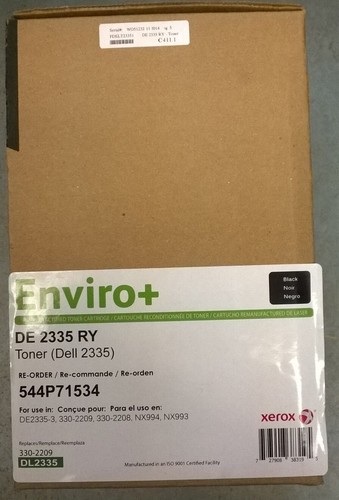 XEROX 544P71534 DE 2335 RY Black Toner Cartridge for DELL 330-2209 DL2335 NEW