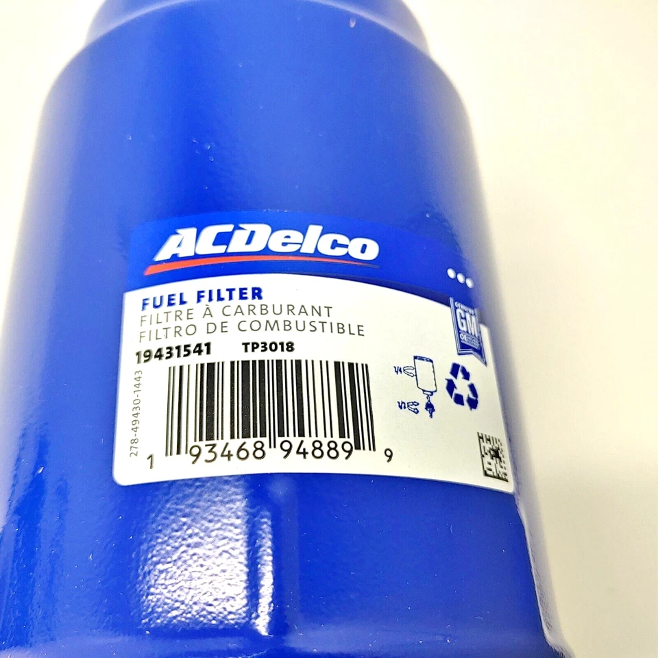 Filtro de combustible diésel ACDelco TP3018 Chevrolet Silverado GMC Sierra nuevo OE 19431541 Foto 4 de 4