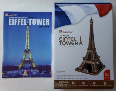3D Eiffel Tower Puzzle 15.4''x14.2''x30.7'' large 82 Piece counted CFMC091H