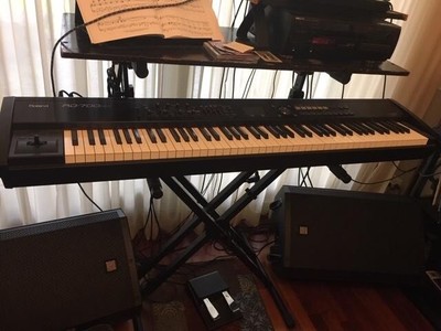 Roland Rd 700nx Black 17 Keyboard Mind Condition Ebay