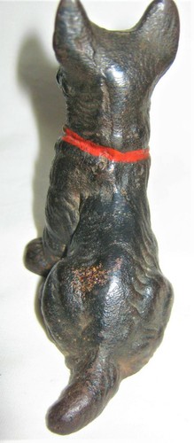 ANTIQUE HUBLEY USA SCOTTISH TERRIER TOY DOG CAST IRON DESK ART NOTE PAPERWEIGHT - Picture 2 of 7