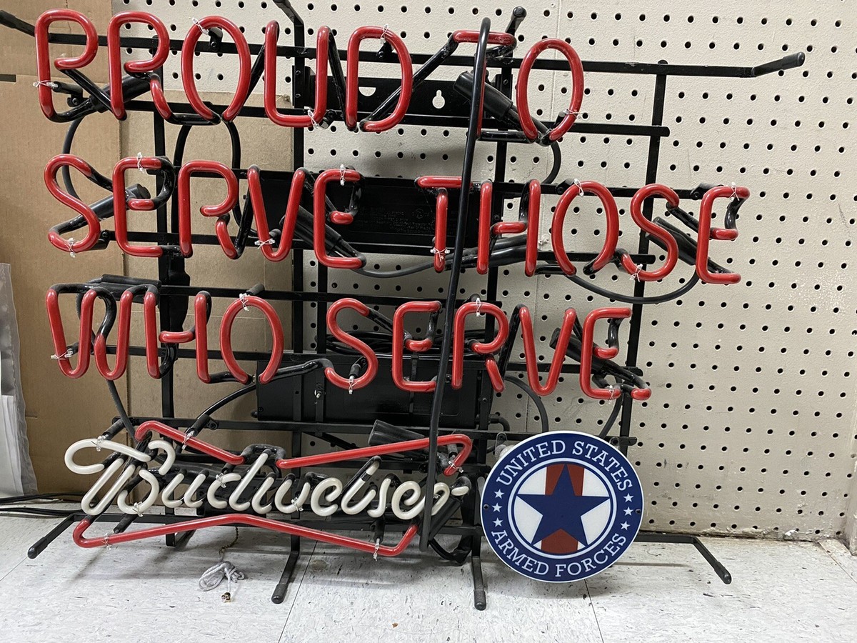 Budweiser Armed Forces Neon Sign | eBay