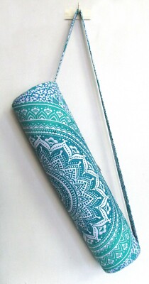 Neu Indisch Groß Mandala Yogamatte Träger Tasche Handmade Mit Schulterriemen