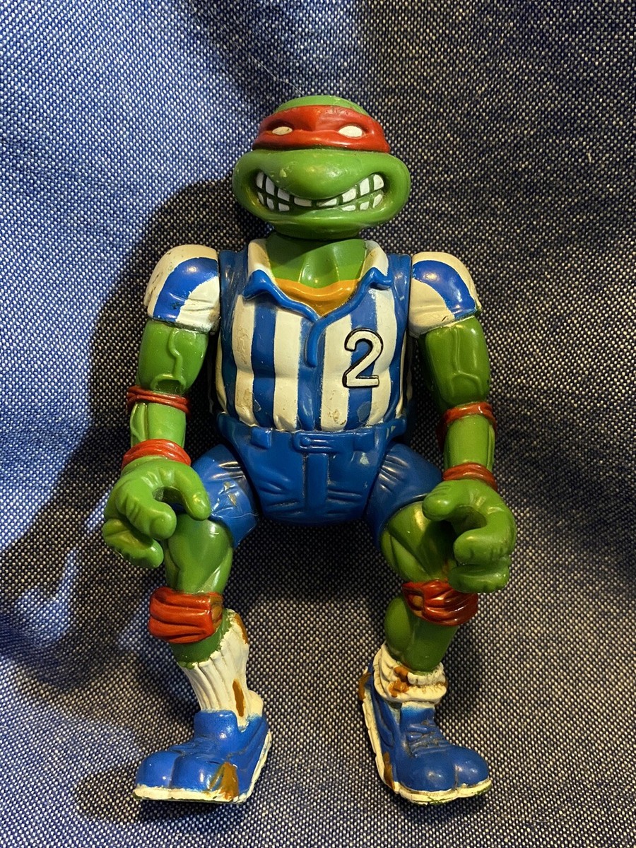 Vintage Retro TMNT Ninja Turtles 1991 Shell Kickin' Raphael Soccer