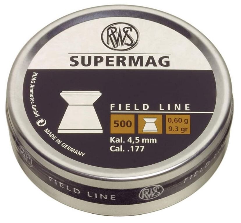 Piombini Rws Diabolo Supermag Testa Piatta Calibro 4,5mm .177 (750390)
