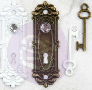 Prima Frank Garcia Memory Hardware Embellishments-Montmartre Metal Latch W//Brads