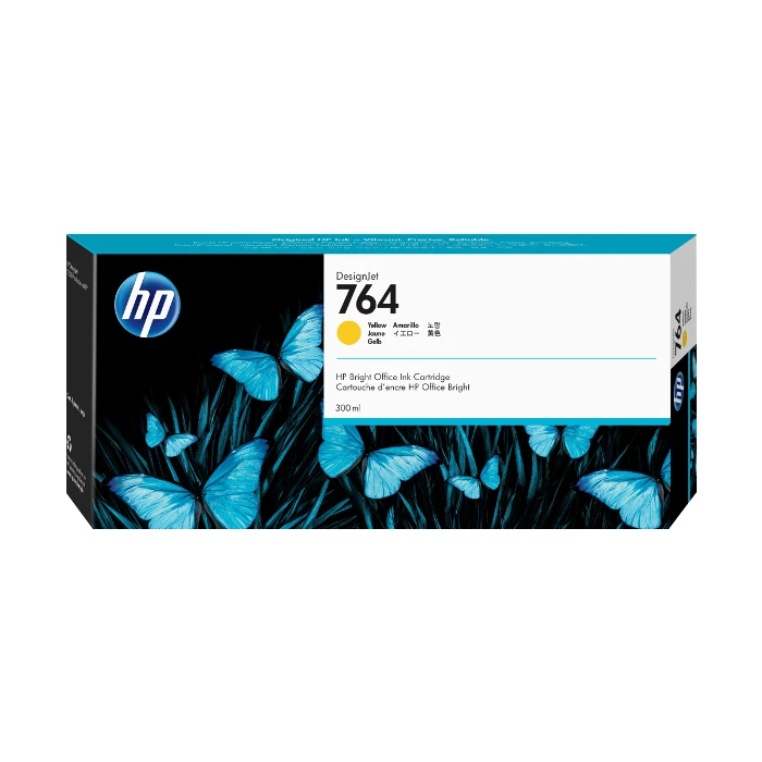 HP Tintenpatrone Nr. 764 C1Q15A gelb yellow f. DJ T3500 - ca. 300 ml MHD - Bild 1 von 1