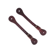 Nuovo Western Straight Leather Latigo Color Spur Straps con ferramenta cromata.