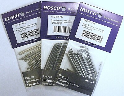 Hosco Japan - Edelstahl Bunddraht - Packung mit 24 Stück vorgeschnitten - 3 Größen