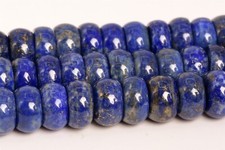 8-9x4-7MM Genuine Natural Deep Blue Lapis Lazuli Beads A Rondelle Loose Beads