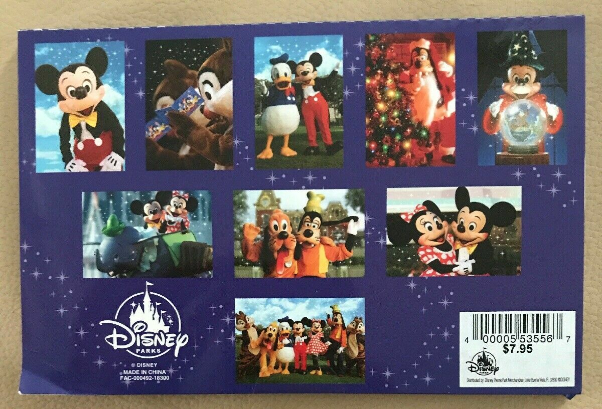 New Walt Disney World Parks Mickey and Friends Deluxe Postcard Set