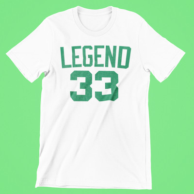 LEGEND Larry Bird Boston Celtics 33 Jersey NBA Premium Blend Graphic T-Shirt