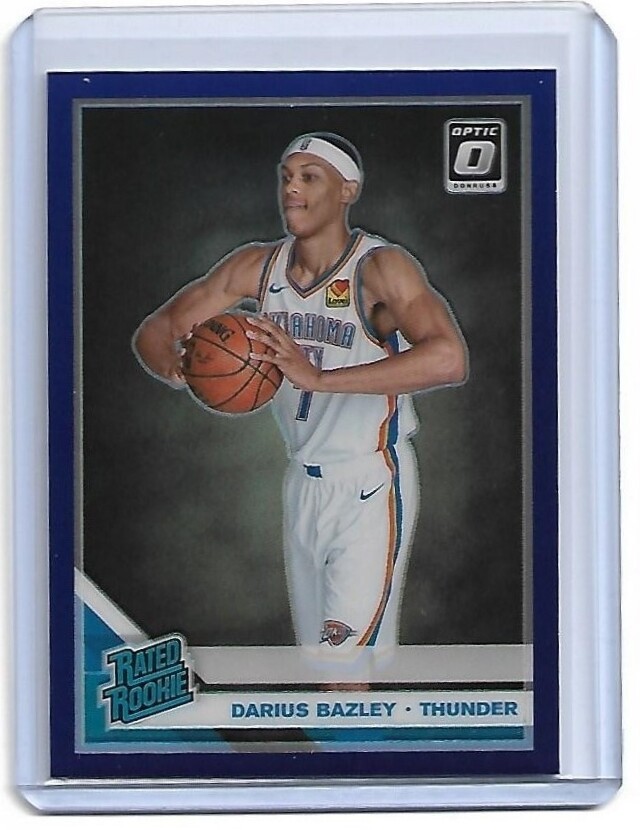 Darius Bazley  SP RC  ▪  2019-20 Optic  PURPLE Prizm Rated Rookie #156   Thunder