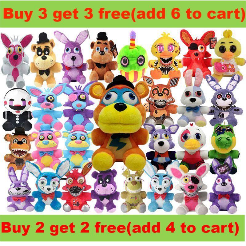 18/25cm FNAF Five Nights At Freddy's Foxy Chica Bonnie Golden Freddy Plush  Toy