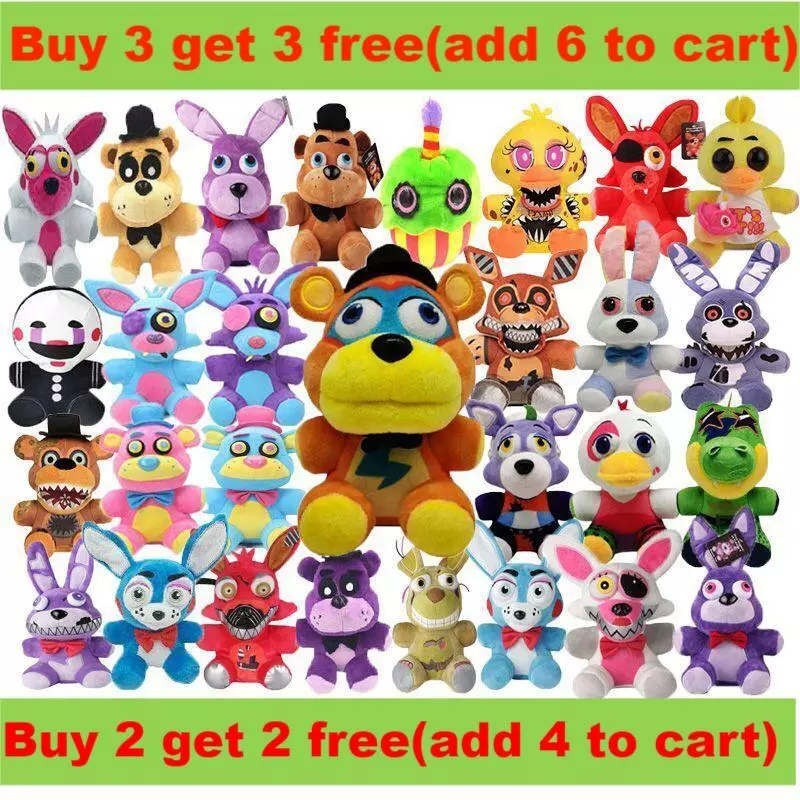 25cm fnaf plush toy plush Golden Freddy Fazbear Mangle bonnie foxy Stuffed  Doll Toys Sister Location