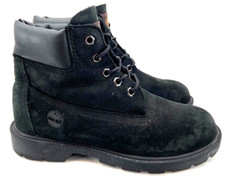 Timberland 10710 6 Inch Classic Black Suede kids Boots Shoes Youth 3M
