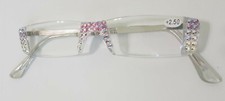 Pink Rose Ombre Reading Glasses Readers made with Fine Austrian Crystal Crystals
