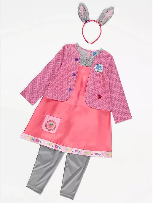 Girls Peter Rabbit Lily Bobtail Fancy Dress Costume detachable tail 1 2 Years