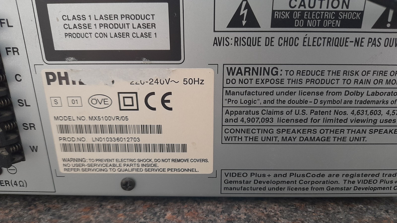 Philips Mx5100vr DVD VHS Player Silver with Remote read description eBay