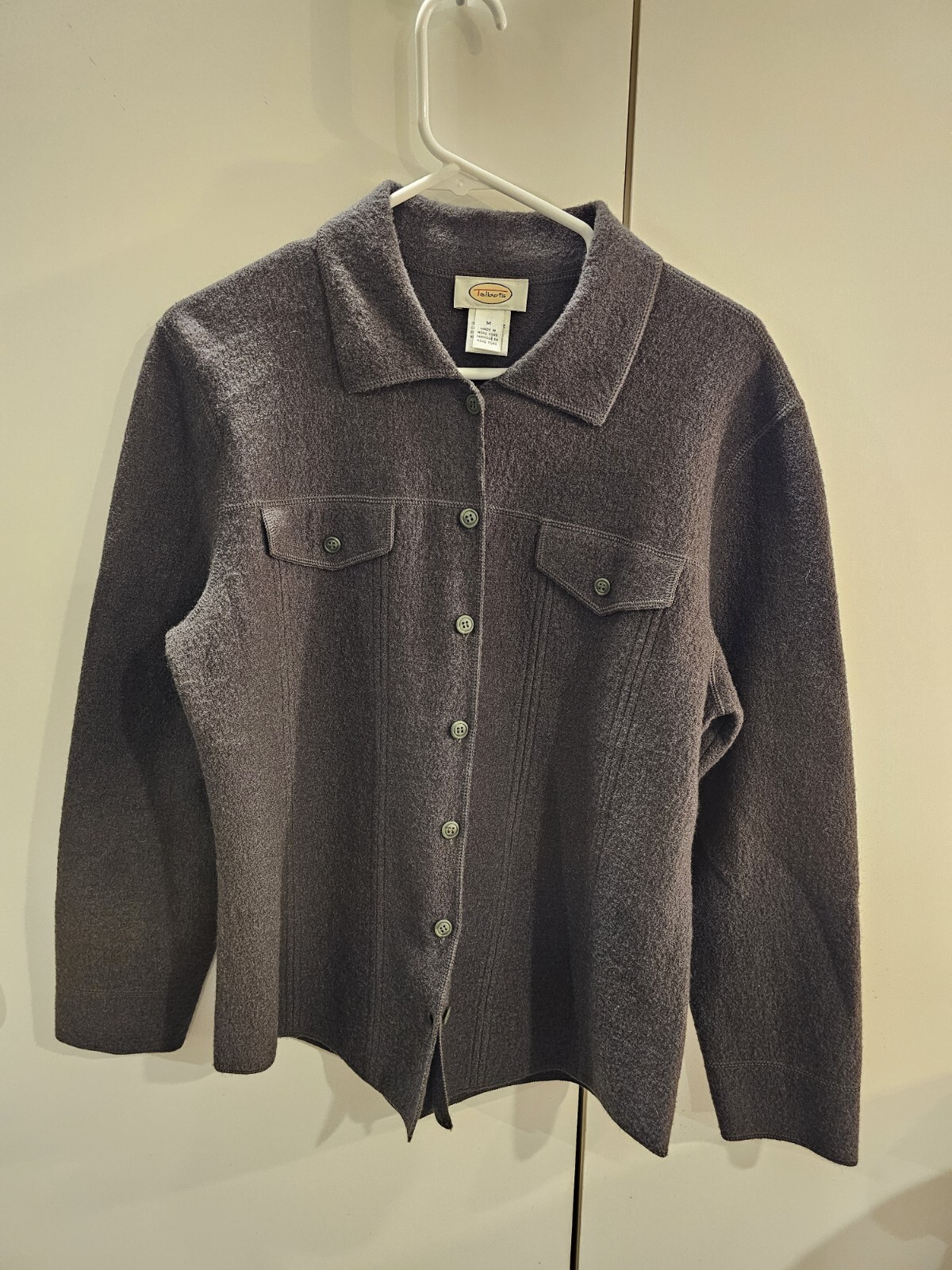 Talbots Womans Medium Wool Gray Jacket - image 1