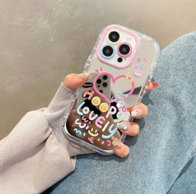 Hot Love Heart Air Cushion Mirror Phone Case For Apple I phone Plus Girl Cover