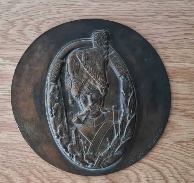 Bronzeplatte Drago Editeur 1709-1791 94e Armee Frankreich, Rarität!!!