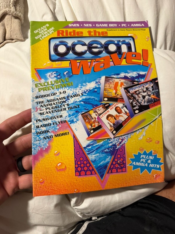 Ride The Ocean Wave Preview Insert Magazine - SNES NES Game Boy PC Amiga