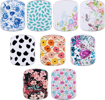 , 9 Pack Mini Rectangular Iron Tin Box with Hinged Metal Lid Empty Small Storage