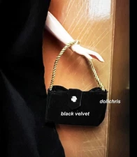 1998 Black Velvet Purse Bronze Sensation Barbie Doll Clothing Accessory New