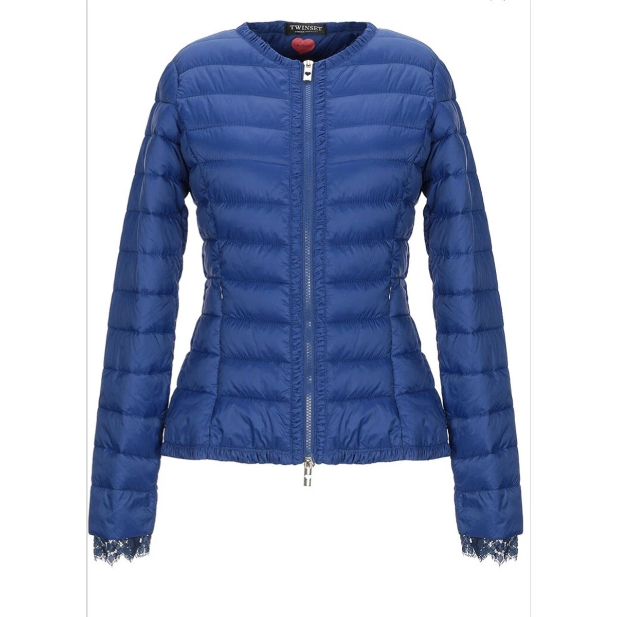 Twinset by Simona Barbieri down jacket size M blue made In Italy 